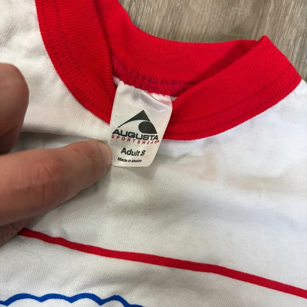 Ohio State OSU Mountaineers Club Ringer PBR Pabst White Small Short Sleeve
